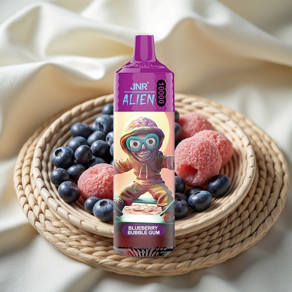 JNR Alien 10000 Puffs Blauwe Bubbelgum Met 850mAh & RGB LED