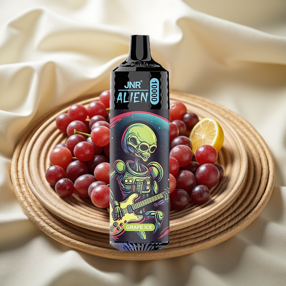 JNR Alien 10000 Puffs Druiven IJs 850mAh Mesh Coil Type-C RGB