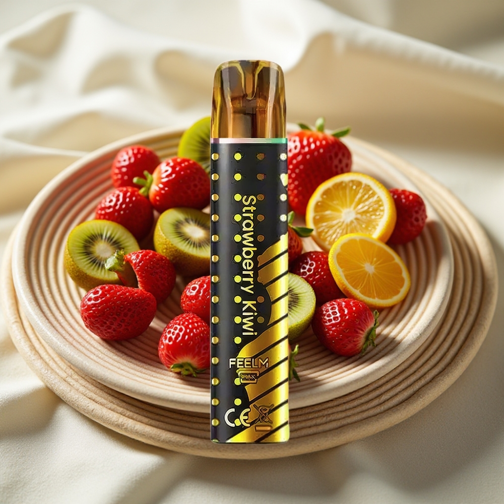 JNR Black&Golden 800 Puffs Aardbei-Kiwi Disposable Vape 550mAh 2ml TPD