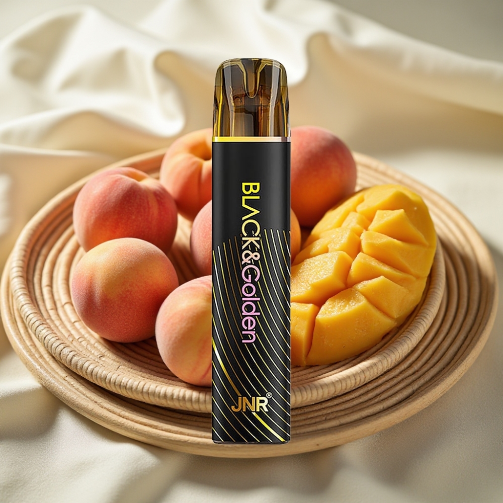 JNR Black&Golden 800 Puffs Perzik Mango Disposable Vape 550mAh 2ml TPD