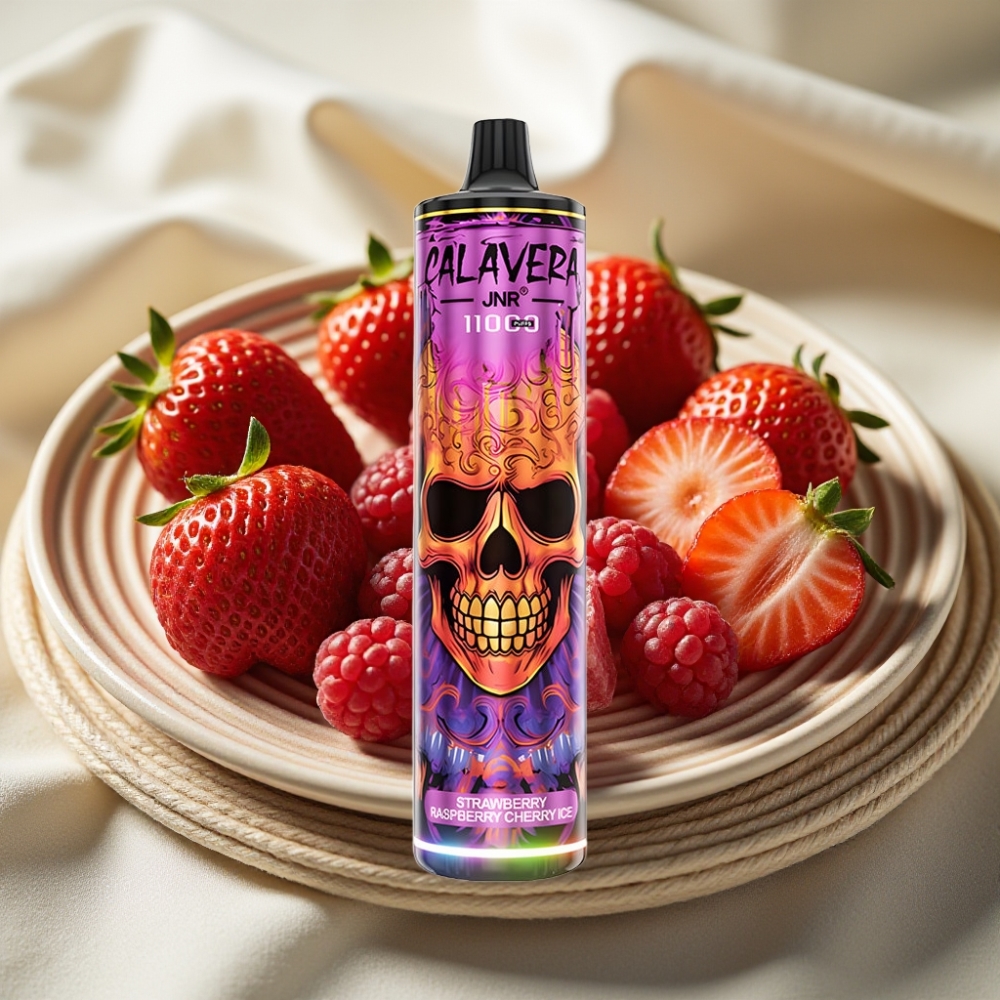 JNR Calavera 11000 Puffs Aardbei Framboos Kers IJs Type-C Oplader 850mAh 21ml