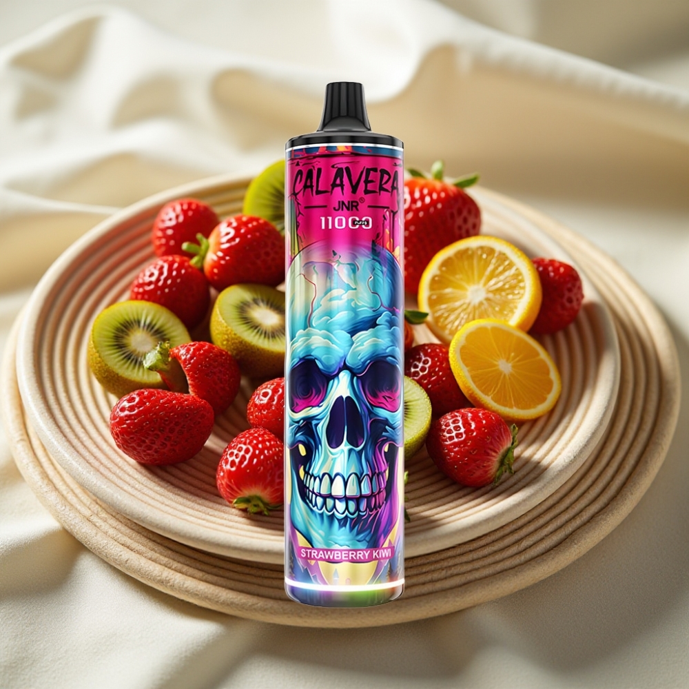 JNR Calavera 11000 Puffs Aardbei Kiwi Disposable Vape met Type-C en 850mAh