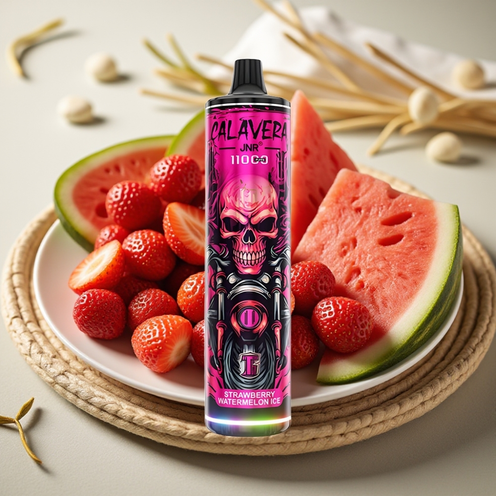 JNR Calavera 11000 Puffs Aardbei Watermelon IJs Type-C 850mAh 21ml 1.0ohm Mesh