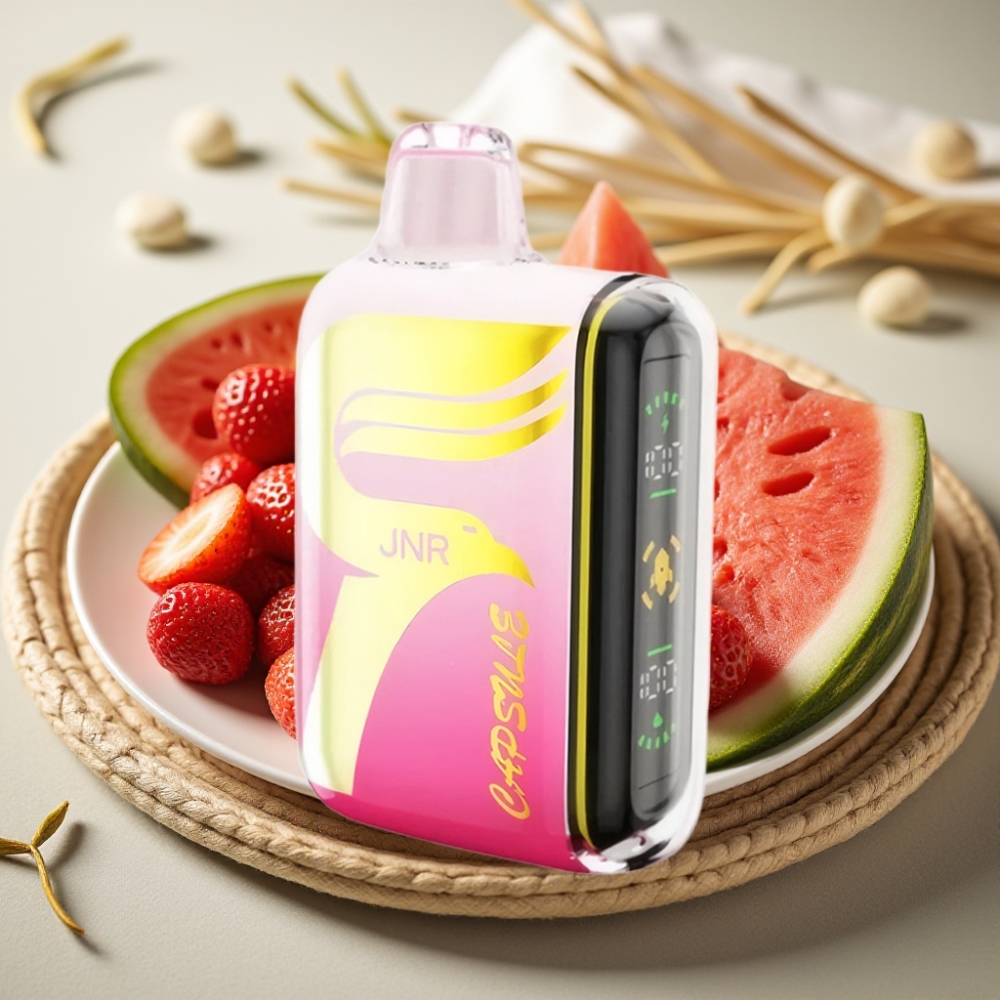 JNR Capsule 15000 Puffs Aardbei Watermeloen IJs Dual Mesh Coil 20ml Boost Mode