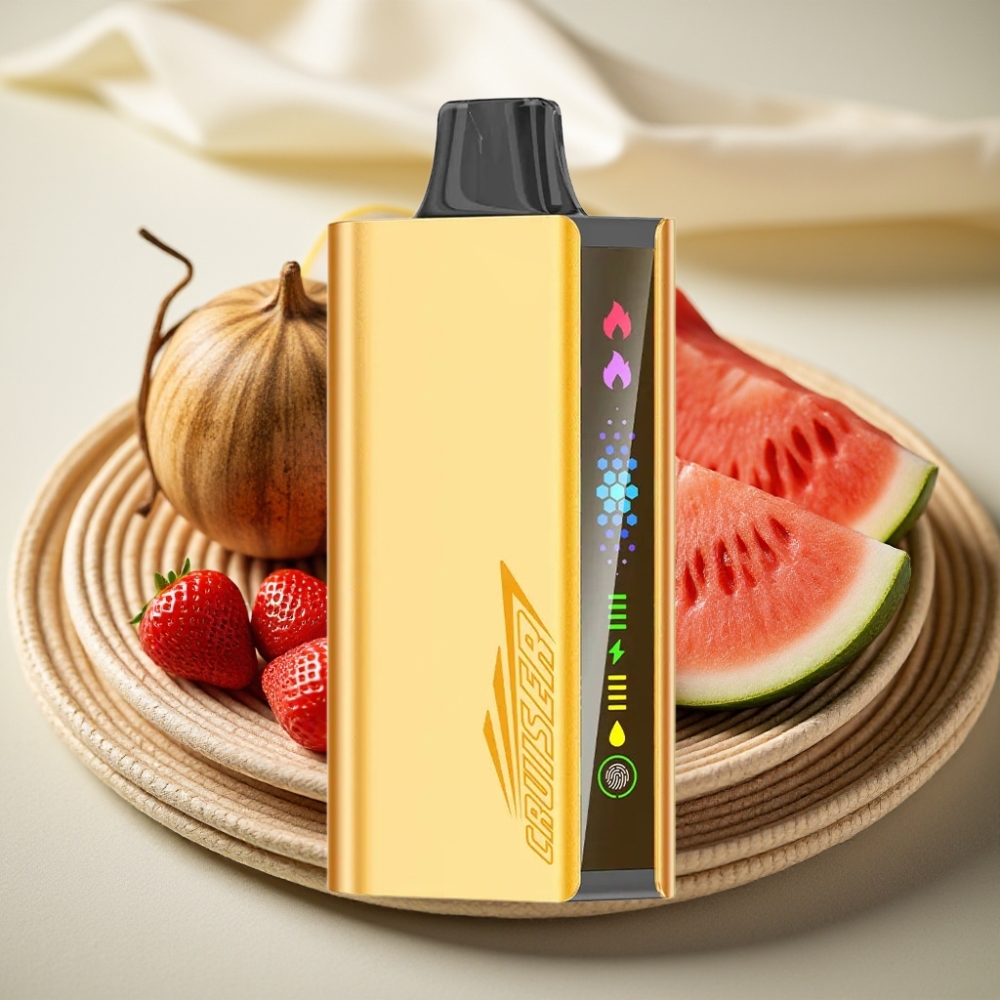 JNR Cruiser 12000 Puffs Aardbei Kokosnoot Watermeloen Geen-Opladen Disposable Vape met Dual Mesh Coil en Animatie Scherm