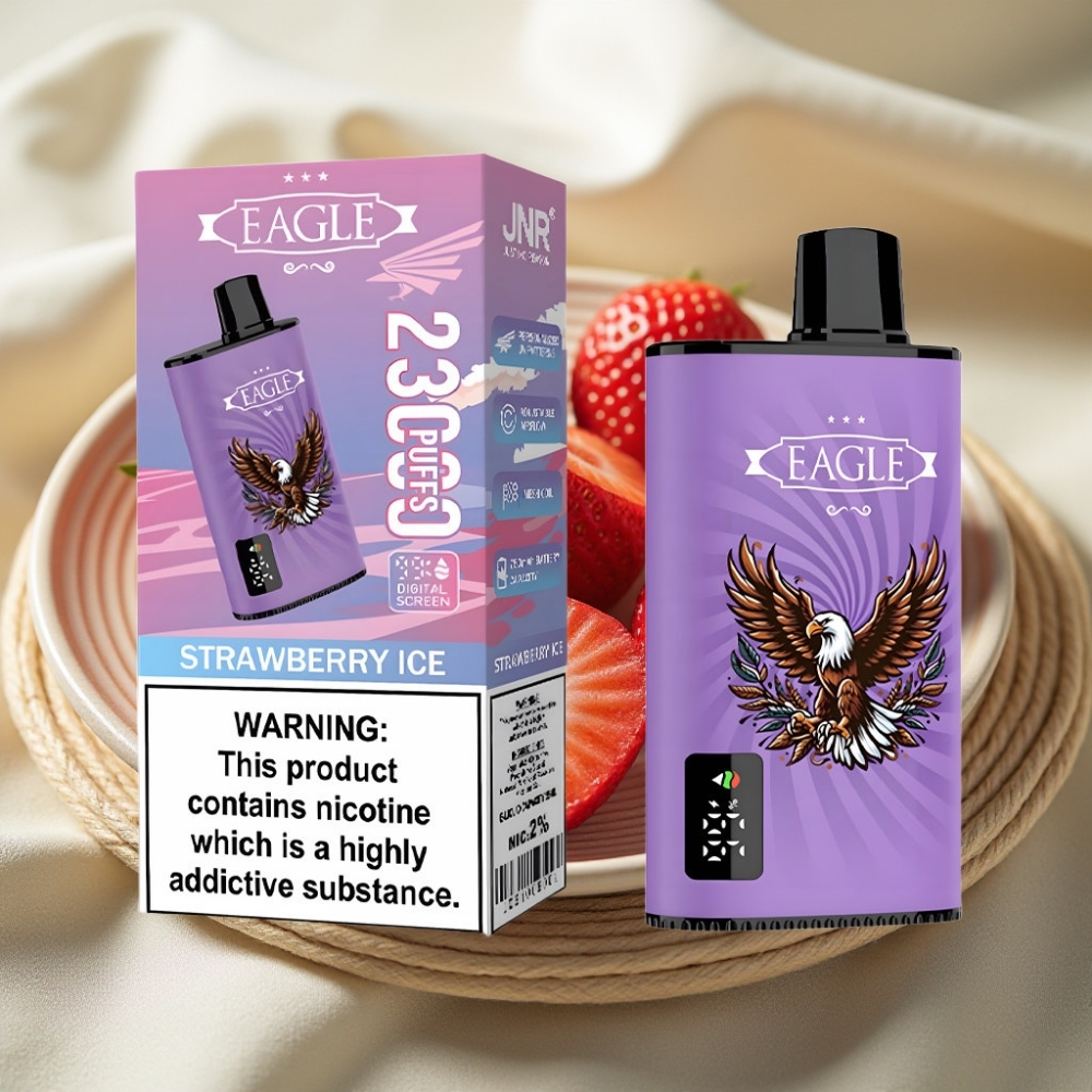 JNR EAGLE Smart 23000 Puffs Aardbei IJs Disposable Vape met Digitale Scherm & Aanpasbare Luchtstroom