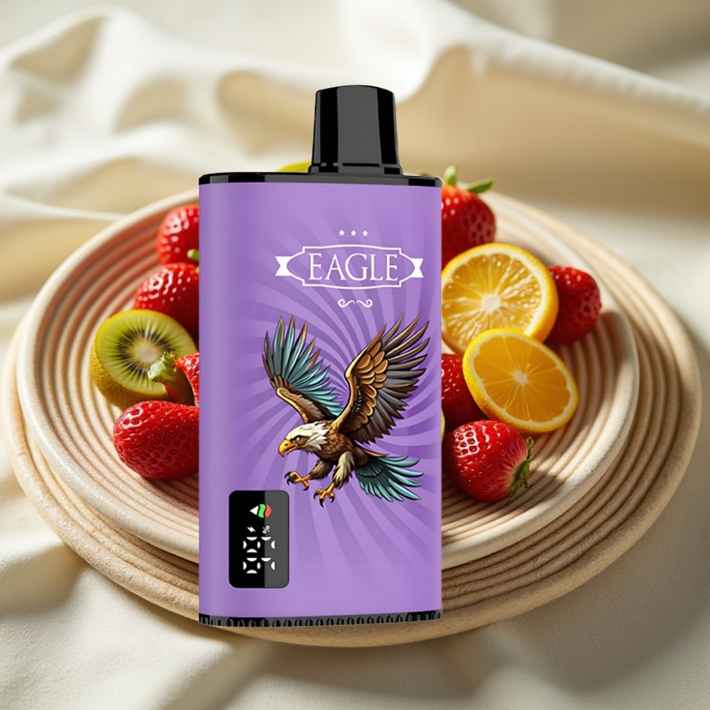 JNR EAGLE Smart 23000 Puffs Aardbei Kiwi Disposable Vape met Digitaal Scherm en 1.0ohm Mesh Coil