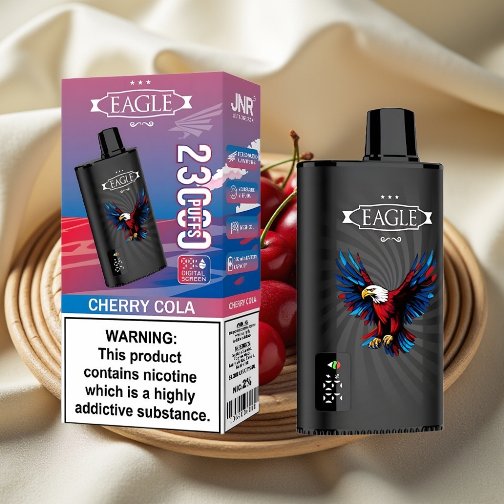 JNR EAGLE Smart 23000 Puffs Kers Cola Digitaal Scherm Aanpasbare Luchtstroom 1.0ohm Mesh Coil