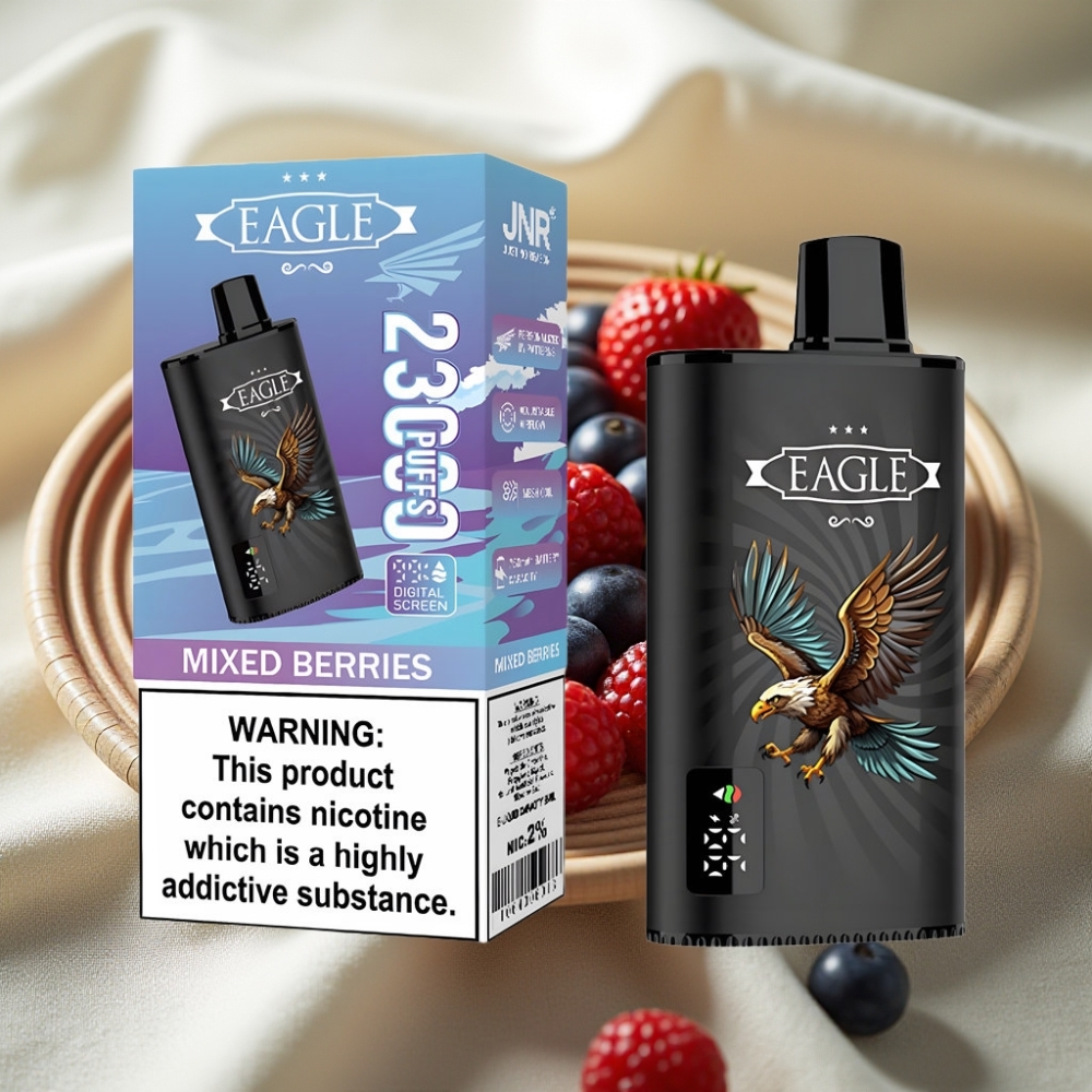JNR EAGLE Smart 23000 Puffs Mixed Bessen Digitaal Scherm 1.0ohm Mesh Coil