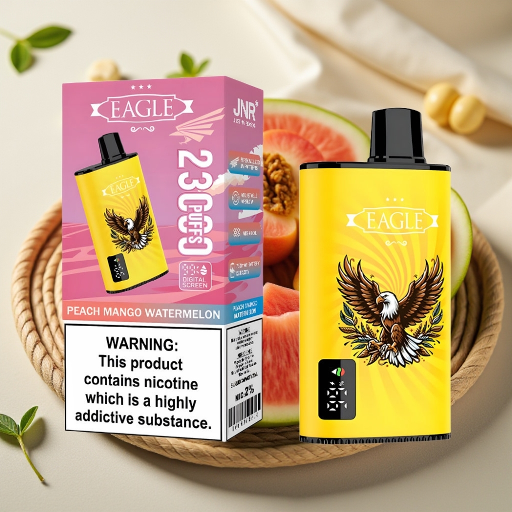 JNR EAGLE Smart 23000 Puffs Perzik Mango Watermelon Met Digitaal Scherm en Aanpasbare Luchtstroom
