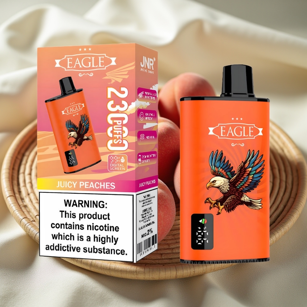 JNR EAGLE Smart 23000 Puffs Sappige Perziken Met Digitaal Scherm & 1.0ohm Mesh Coil