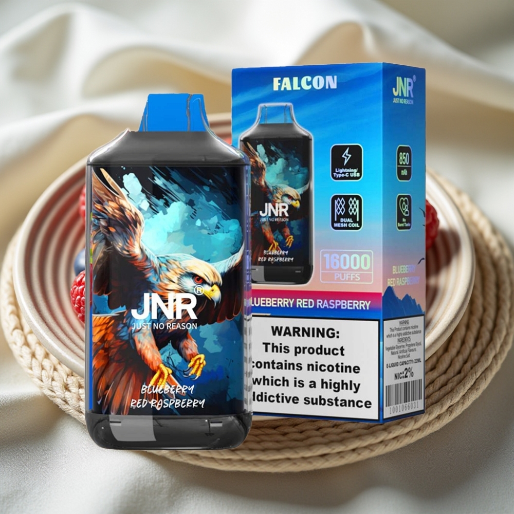 JNR Falcon 16000 Puffs Bosbes Rode Framboos Dual Mesh Coil 22ml