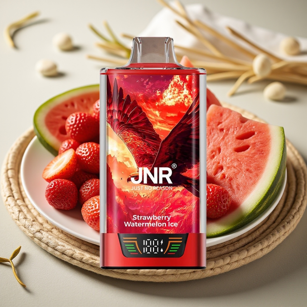 JNR Falcon Pro 28000 Aardbei Watermelon IJs Disposable Vape 30ml 950mAh Dual Mesh
