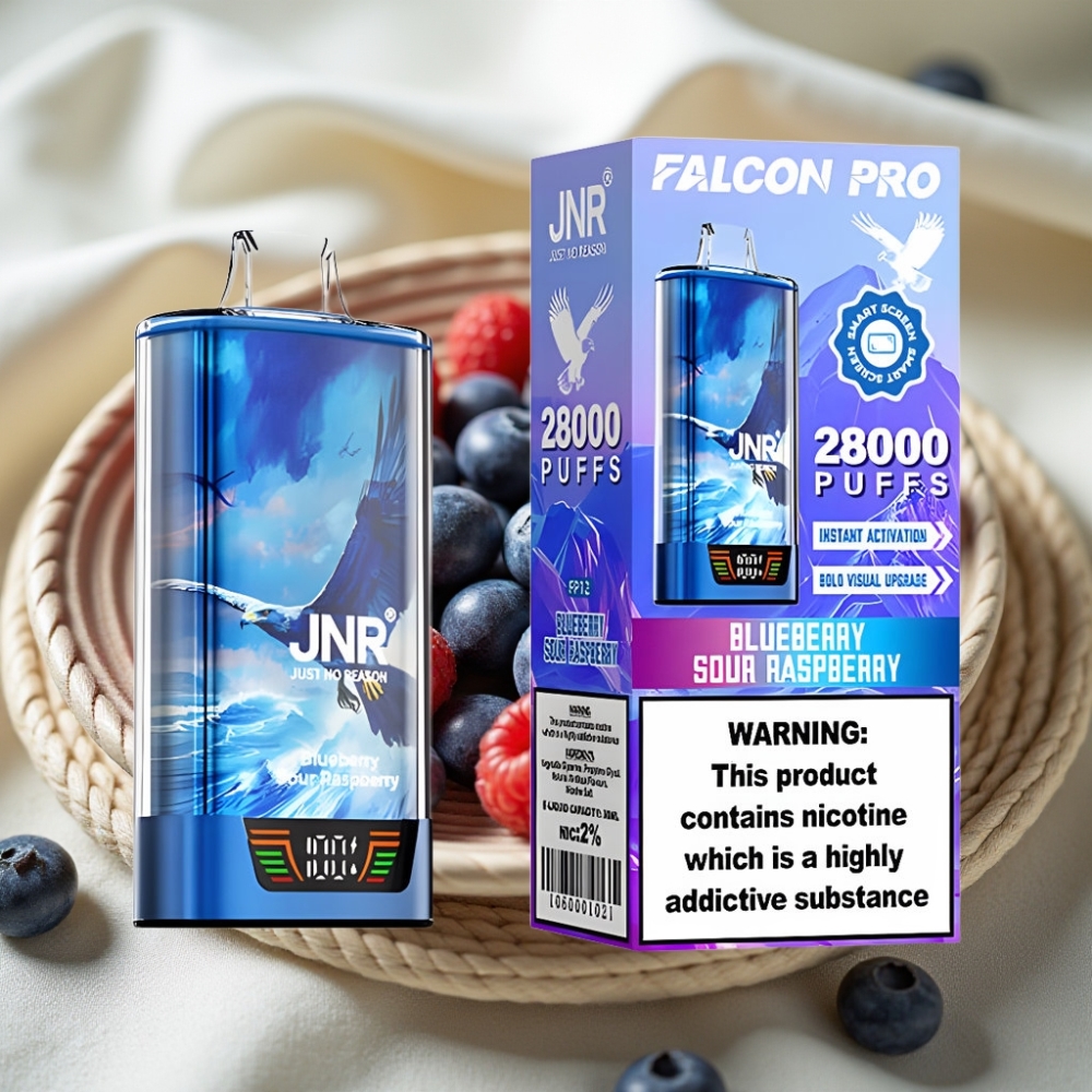 JNR Falcon Pro 28000 Blauwe Bes Zure Framboos 30ml 950mAh Dual Mesh