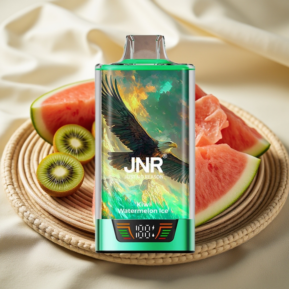 JNR Falcon Pro 28000 Kiwi Watermeloen IJs Disposable Vape 30ml 950mAh USB-C Dual Mesh