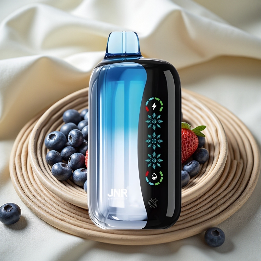 JNR Flex Ice 21000 Puffs Blauwe Bes IJs Aanpasbare IJs Touch Scherm Dual Mesh