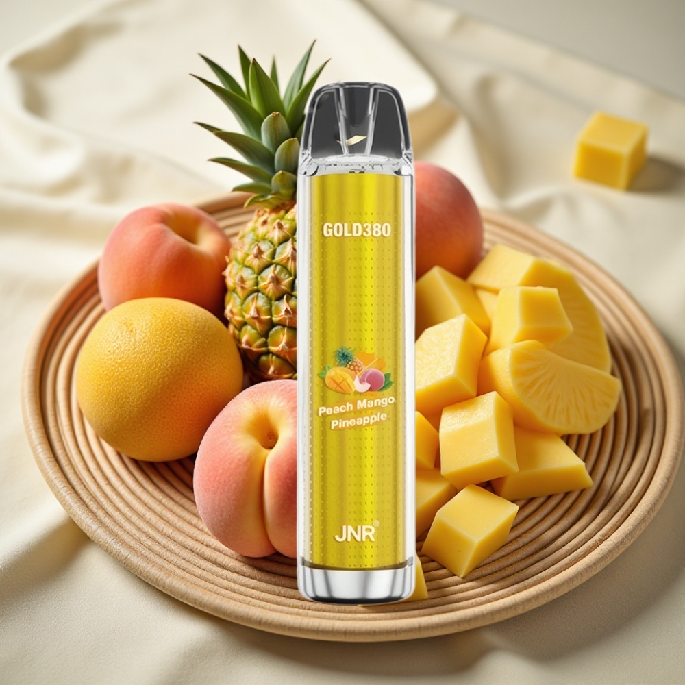 JNR Gold380 6000 Puffs Disposable Vape Perzik Mango Ananas 1500mAh Mesh Coil