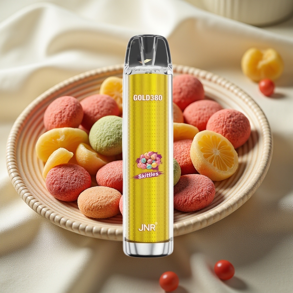 JNR Gold380 6000 Puffs Disposable Vape Regenboog (Skittles) 1500mAh 1.0ohm Mesh