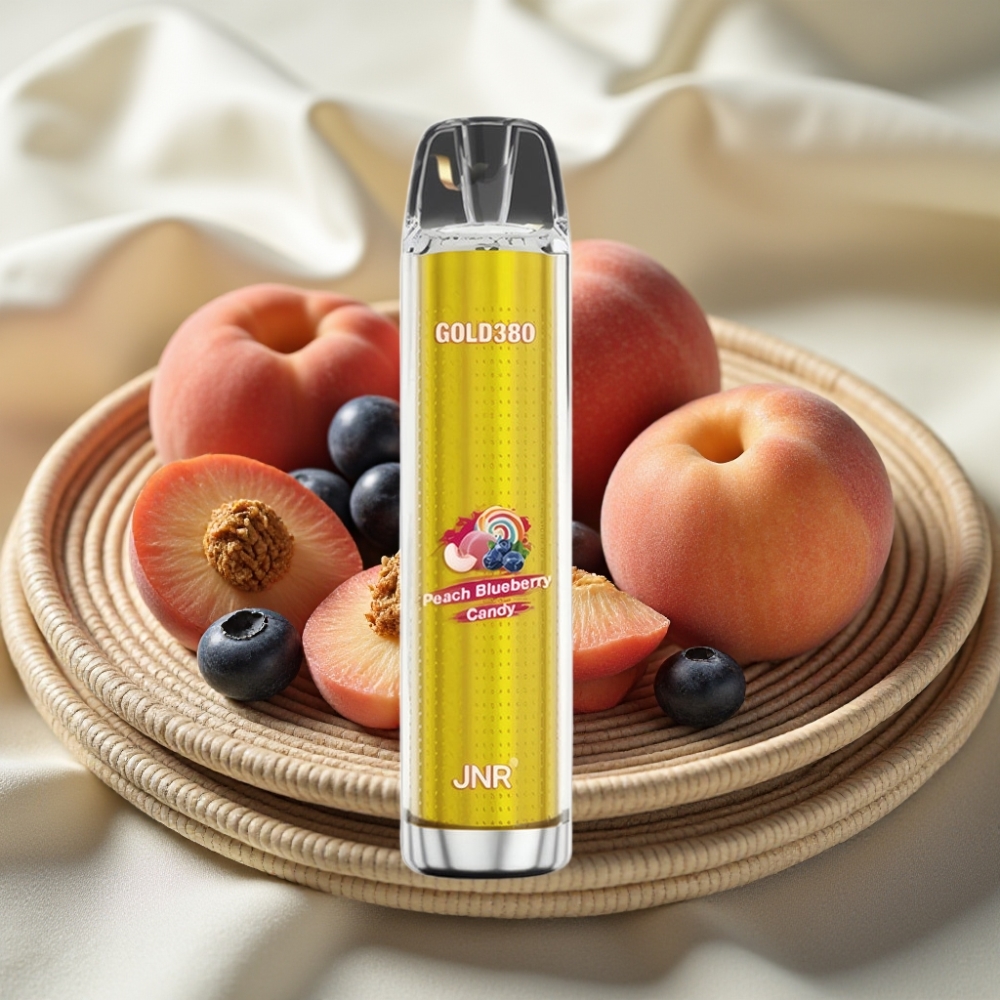 JNR Gold380 6000 Puffs Perzik Blauwe Bes Disposable Vape met 1500mAh Battery en 1.0ohm Mesh Coil