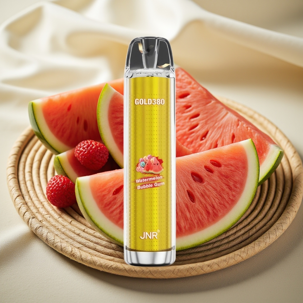 JNR Gold380 6000 Puffs Watermeloen Bubble Gum Disposable Vape met 1500mAh Battery en Mesh Coil
