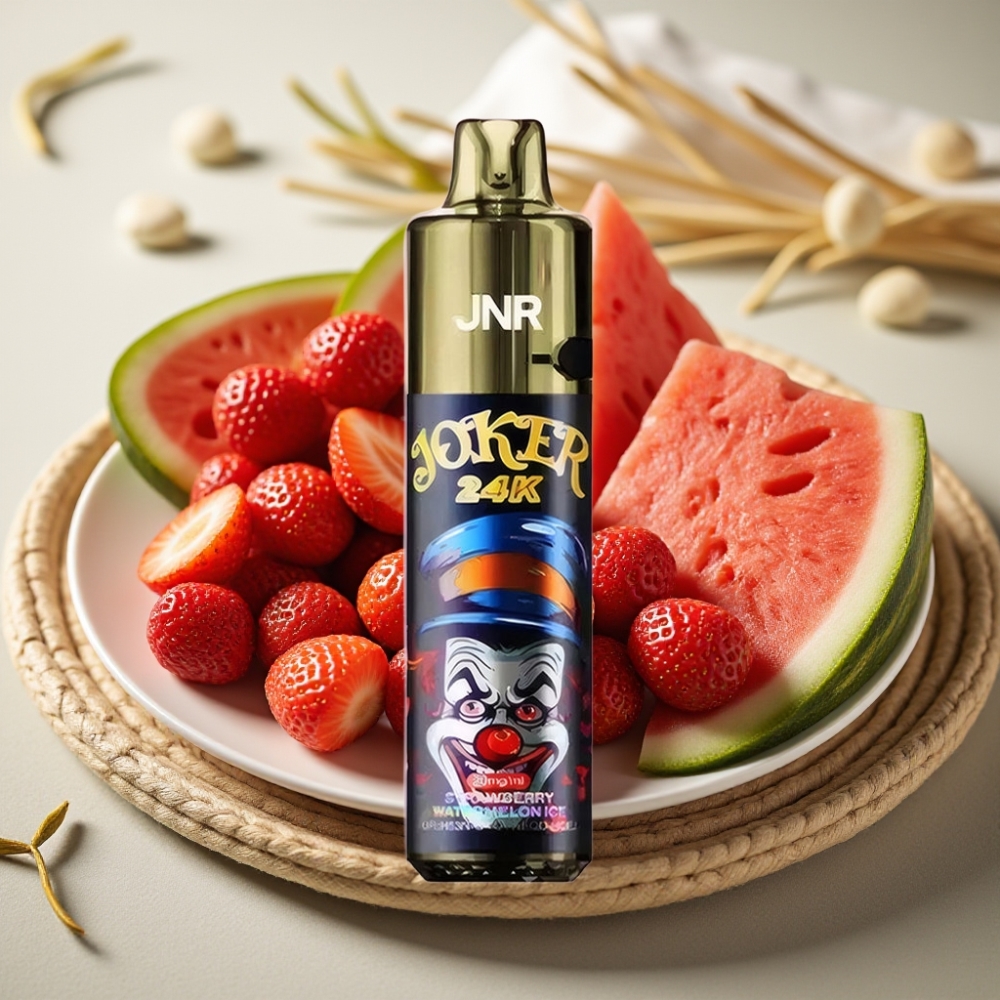JNR Joker 24K Puffs Aardbei Watermelon IJs Disposable Vape met 800mAh Battery & Type-C Laden