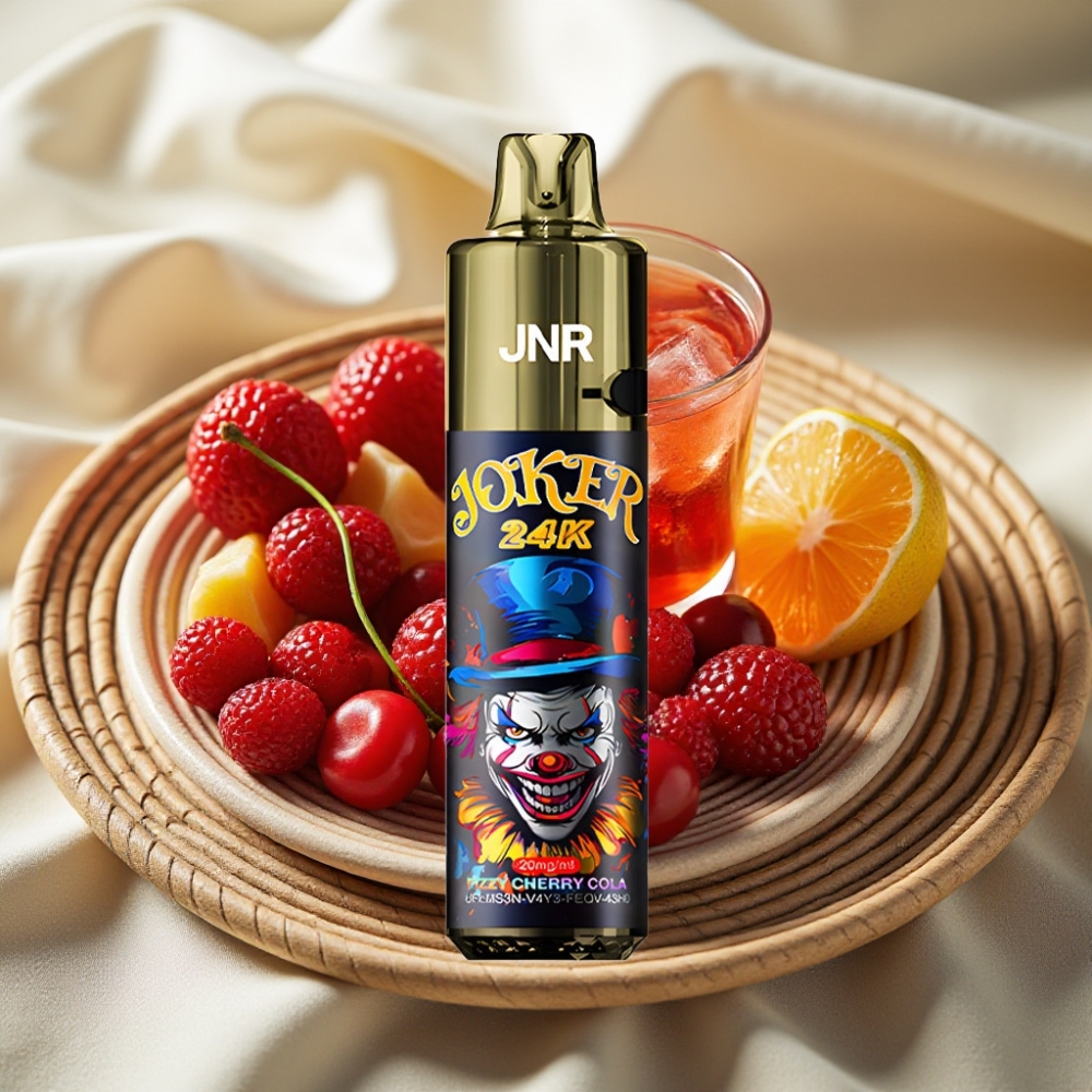JNR Joker 24K Puffs Fizzy Cherry Cola Zichtbare Vloeistofniveaus & 800mAh Batterij