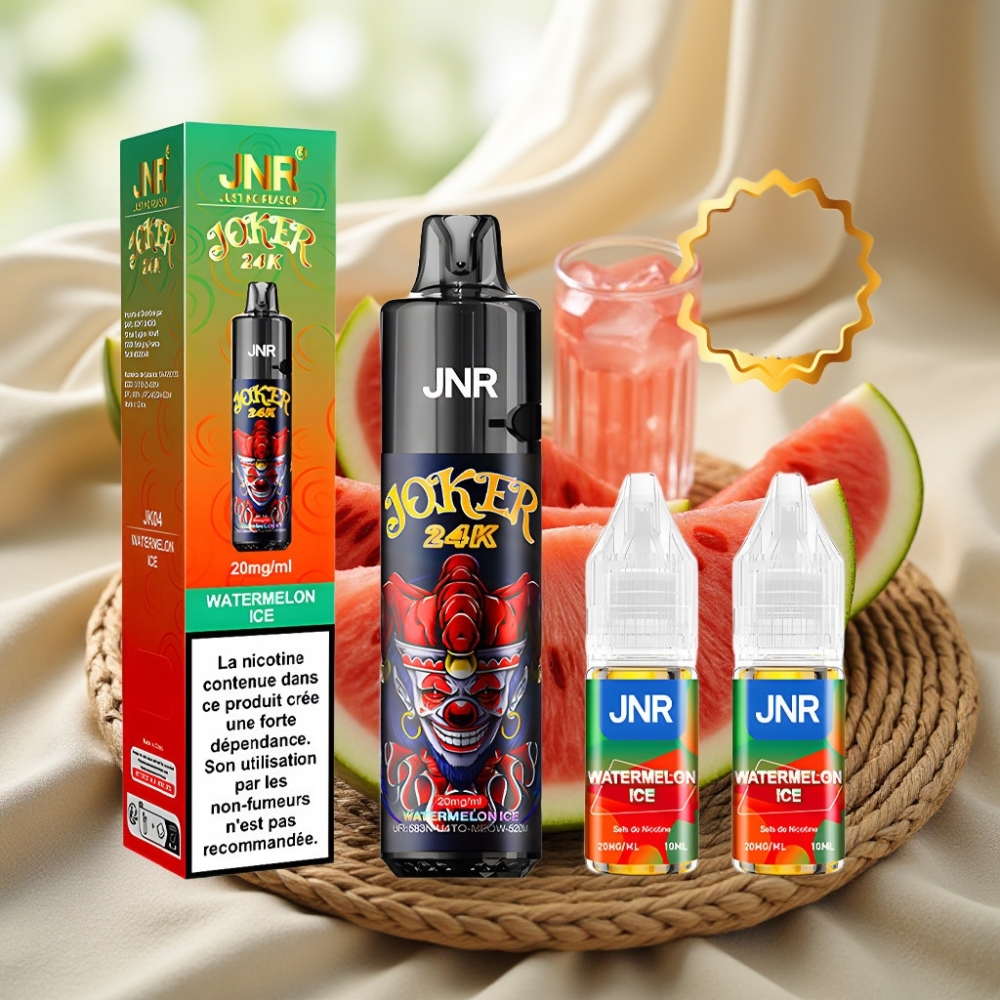 JNR Joker 24K Puffs Watermeloen IJs 2+10ml Navulbaar 800mAh Type-C