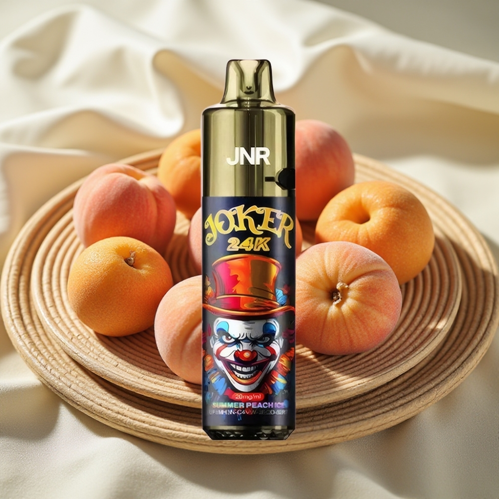 JNR Joker 24K Puffs Zomerperzik IJszijvulling Zichtbaar Vloeistofniveau 800mAh
