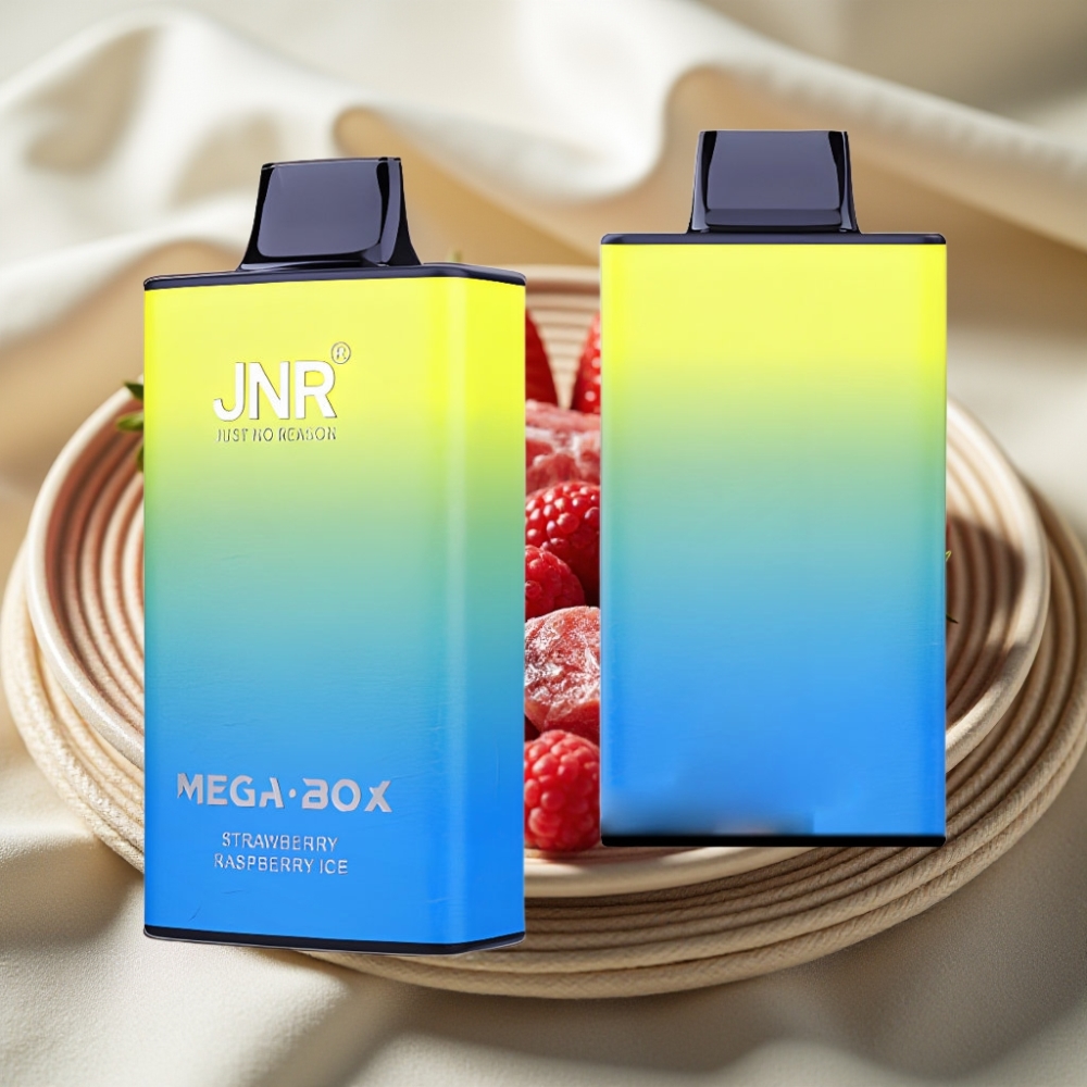 JNR Mega Box 25000 Puffs Aardbei Framboos Ijs Disposable Vape met 850mAh & Dual Mesh Coil