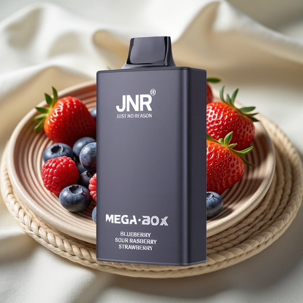 JNR Mega Box 25000 Puffs Blauwe Bes Zure Framboos Aardbei Disposable Vape 30ml 850mAh Dual Mesh
