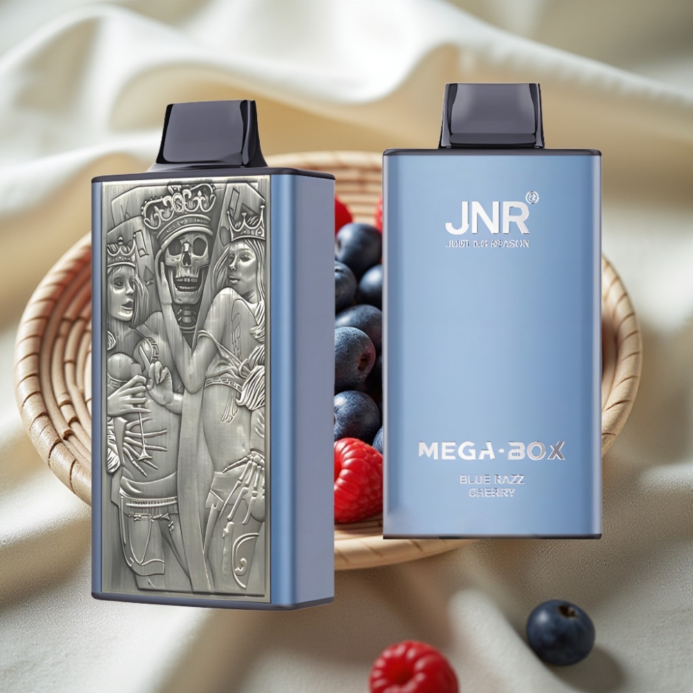 JNR Mega Box 25000 Puffs Blauwe Framboos Kers Disposable Vape met 850mAh & Type-C