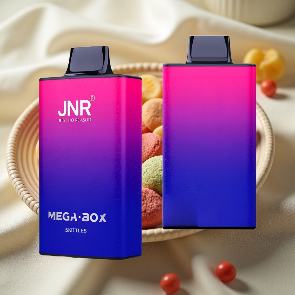 JNR Mega Box 25000 Puffs Disposable Vape Regenboog (Skittles) met Dual Mesh Coil & Type-C