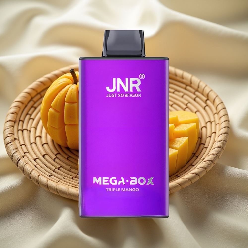 JNR Mega Box 25000 Puffs Drievoudige Mango Disposable Vape met Dual Mesh Coil & Type-C