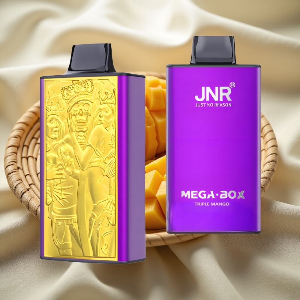 JNR Mega Box 25000 Puffs Drievoudige Mango Disposable Vape met Dual Mesh Coil & Type-C