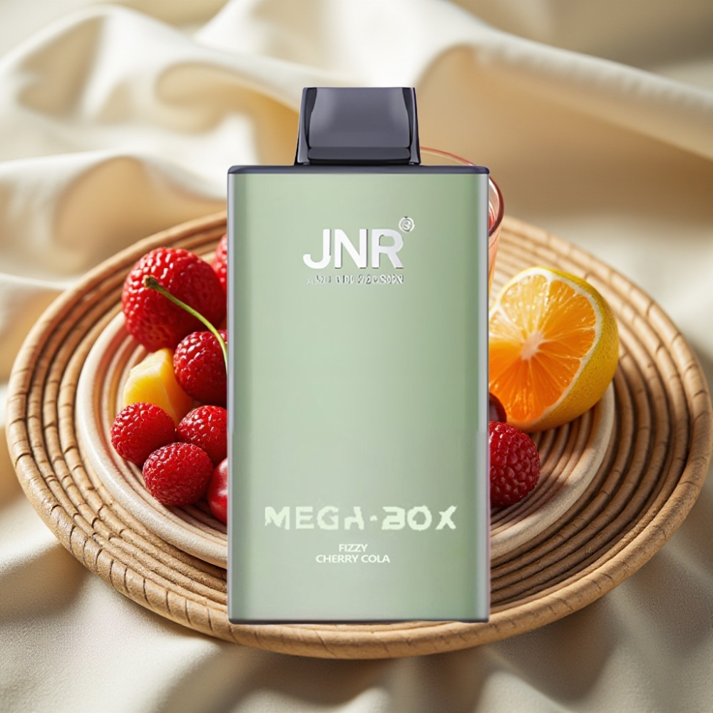 JNR Mega Box 25000 Puffs Frisse Kersencola Disposable Vape met Dual Mesh Coil & Type-C Opladen