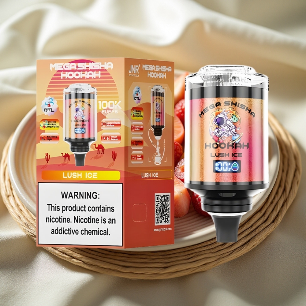 JNR Mega Shisha Hookah 100K Desktop Compatibel Lush IJs 2200mAh Type-C