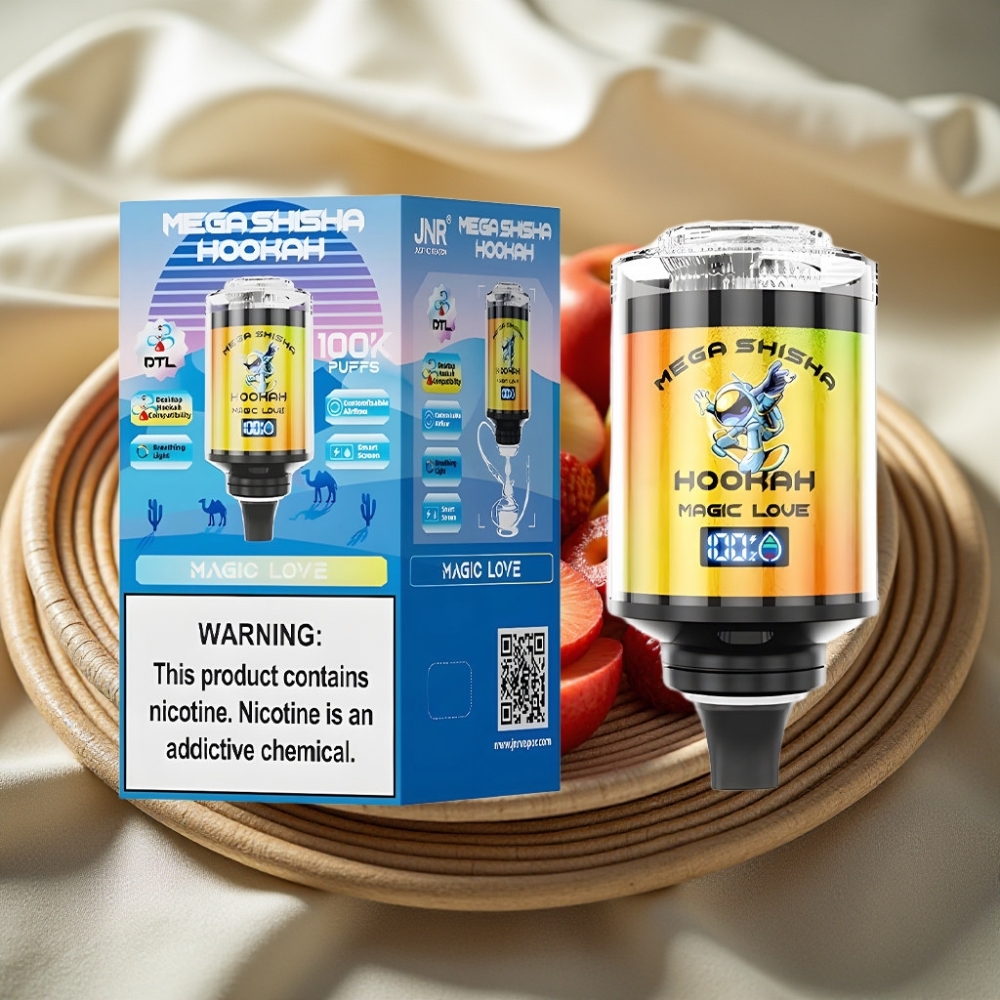 JNR Mega Shisha Hookah 100K Desktop Compatibel Magische Liefde 60ml 2200mAh
