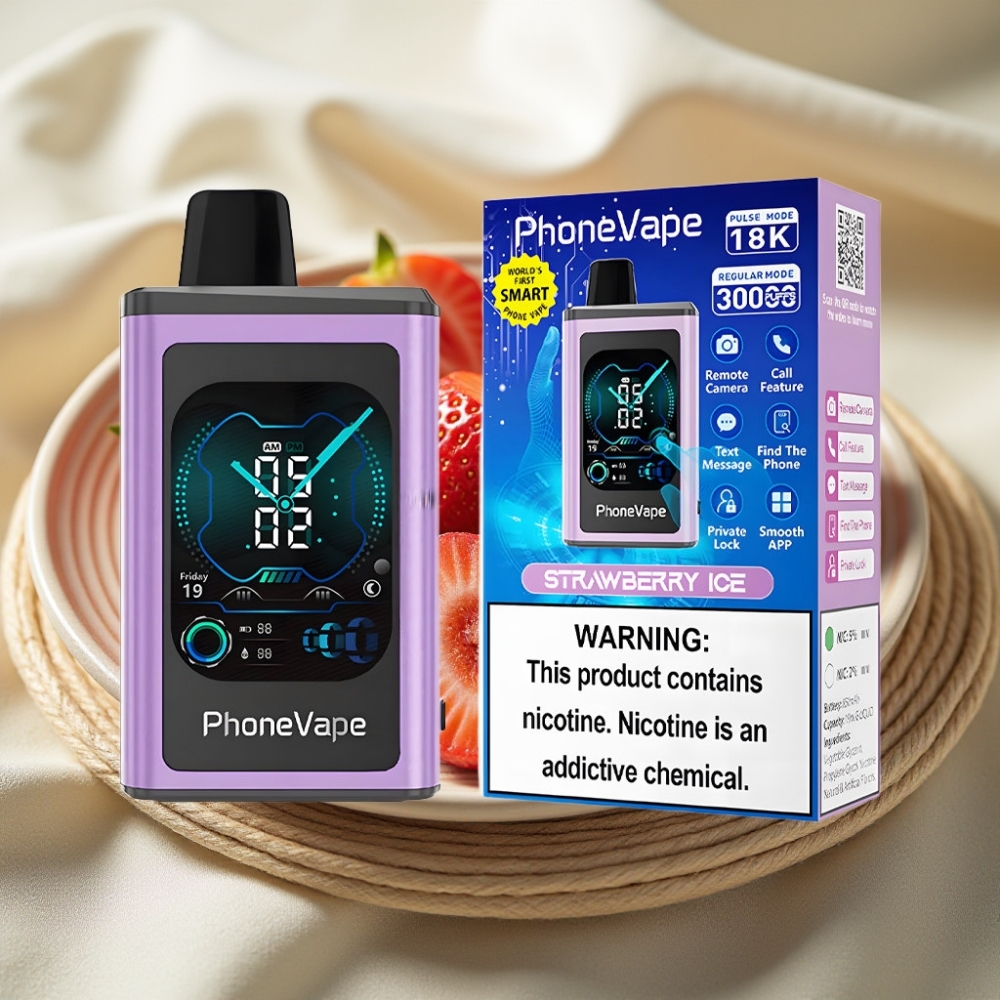 JNR PhoneVape 30000 puffs Aardbeienijs Met Oplaadbare Accu & Turbo Modus