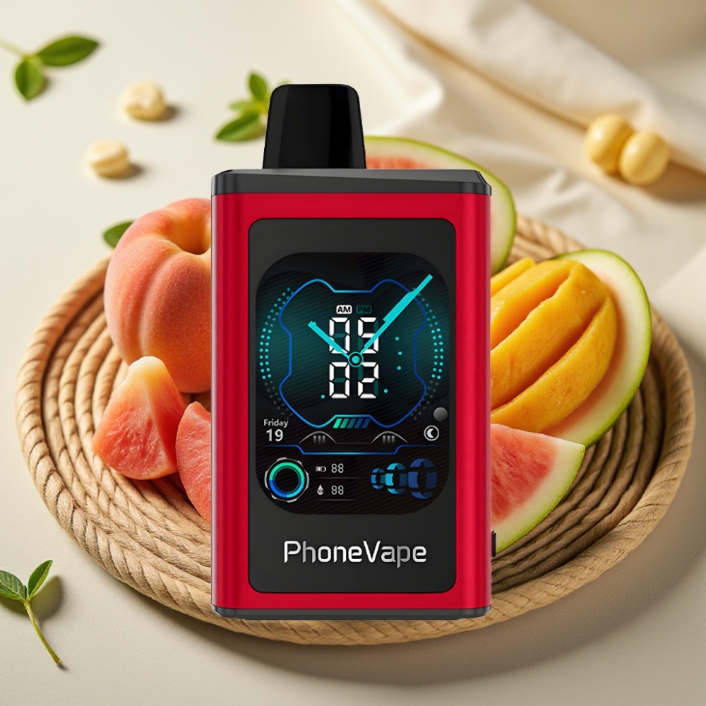 JNR PhoneVape 30000 puffs Perzik Mango Watermelon Oplaadbaar Scherm Turbo Modus