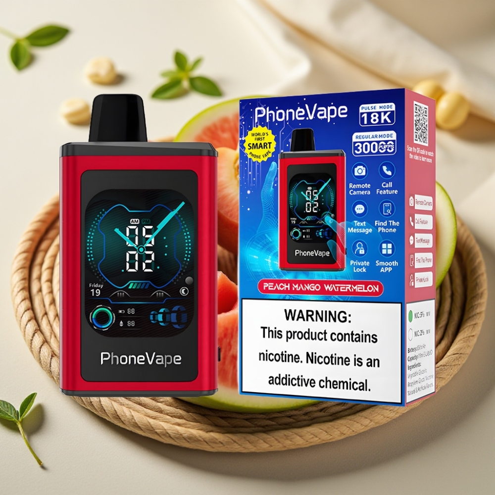 JNR PhoneVape 30000 puffs Perzik Mango Watermelon Oplaadbaar Scherm Turbo Modus