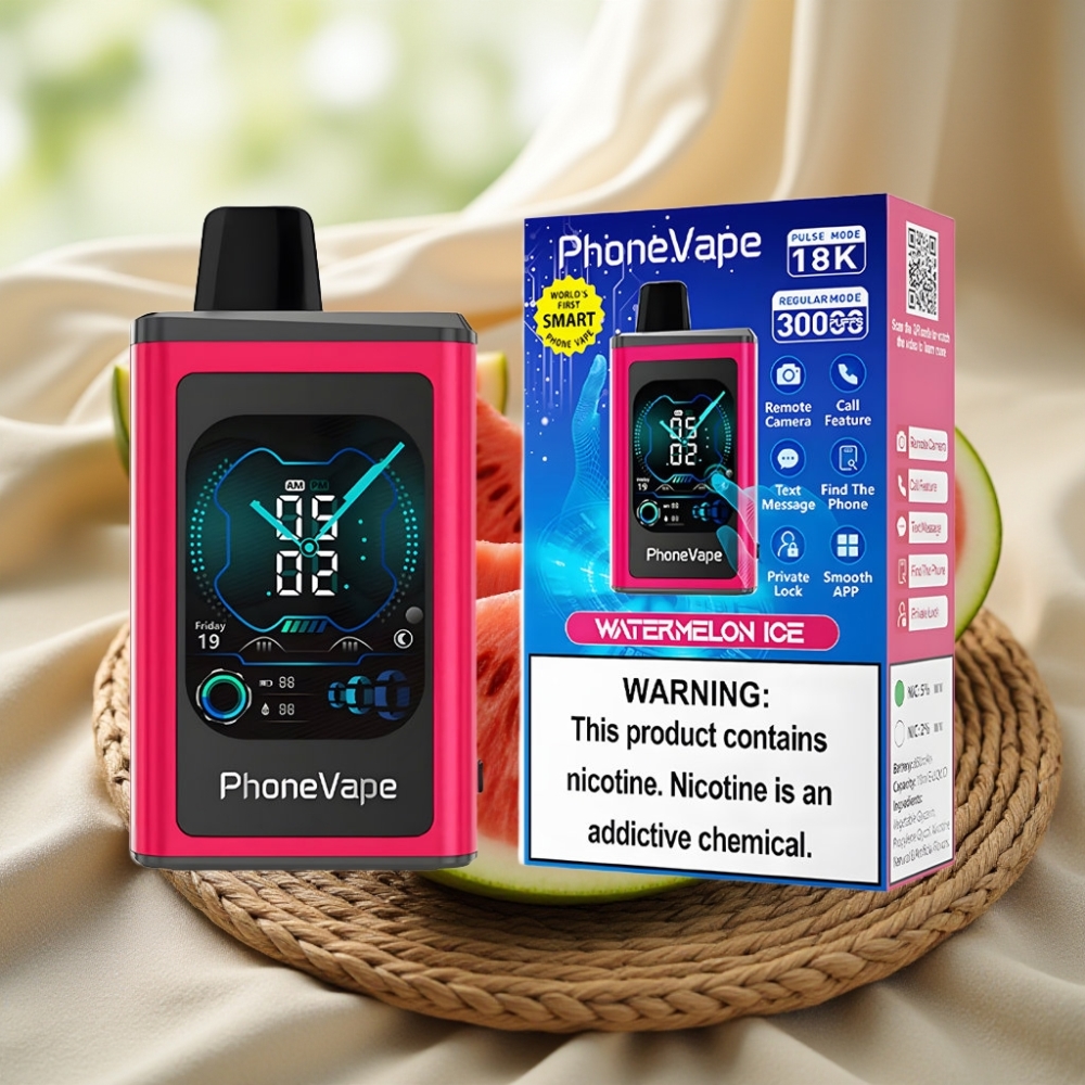 JNR PhoneVape 30000 puffs Watermeloen Ijs Type-C Oplaadbaar Scherm Turbo Modus