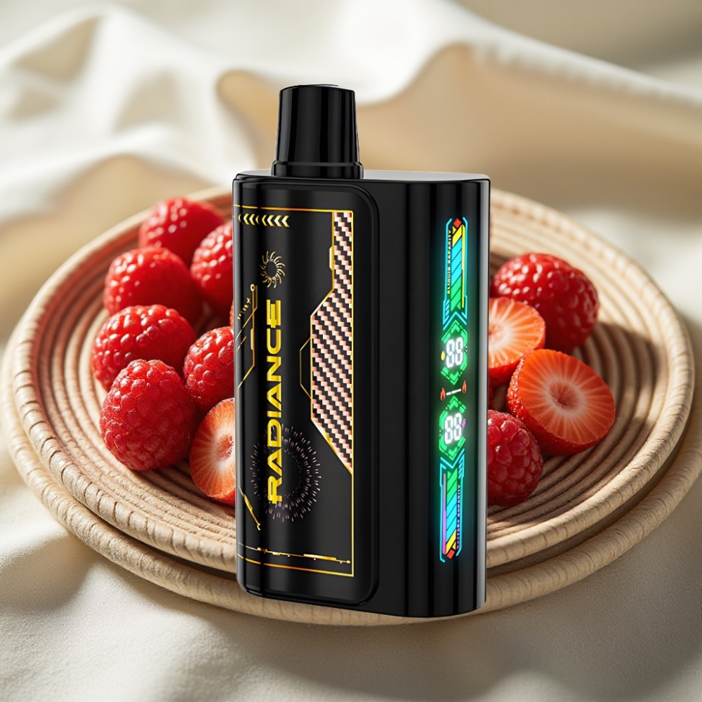 JNR Radiance 31000 Puffs Aardbei Framboos Kers IJs Disposable Vape met Dual Mesh Coil en Type-C Opladen