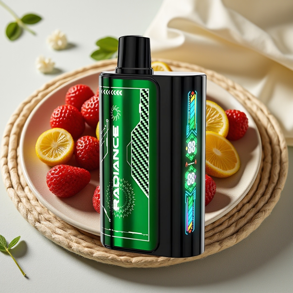 JNR Radiance 31000 Puffs Aardbei Kiwi Disposable Vape met Dual Mesh Coil en Type-C