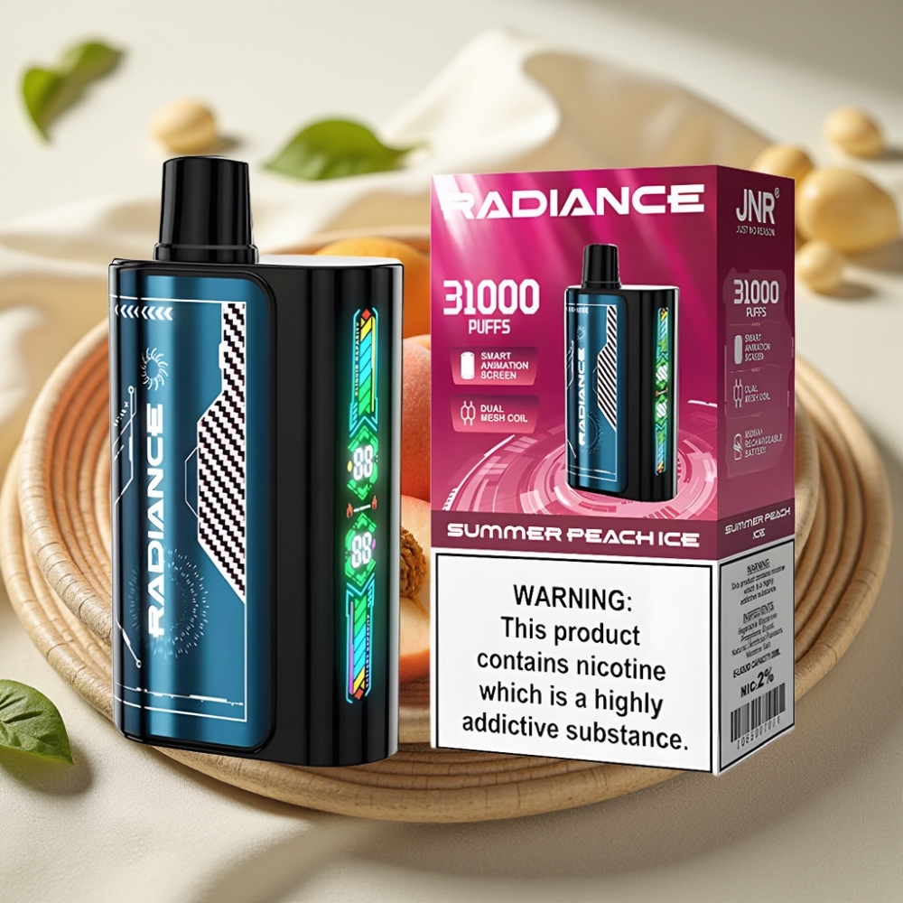 JNR Radiance 31000 Puffs Zomerse Perzik IJs Dual Mesh Coil Type-C Oplaadbaar