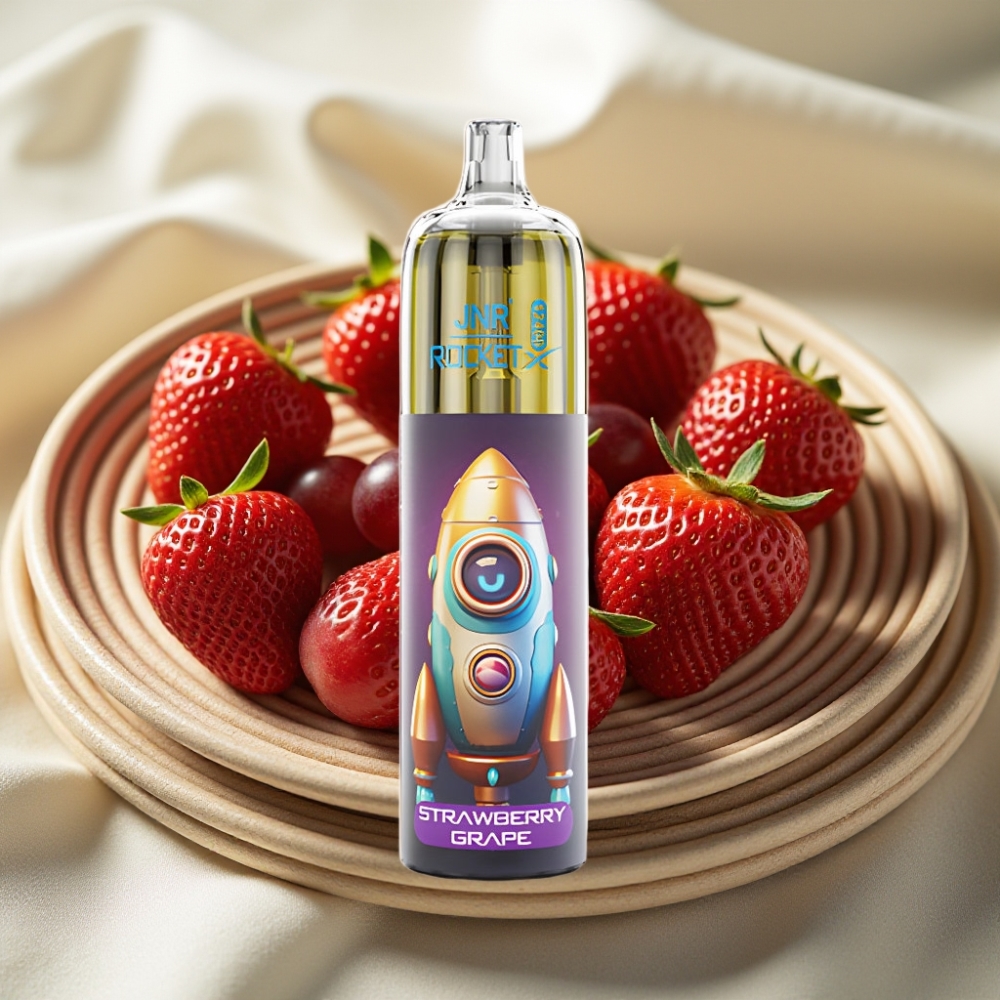 JNR Rocket-X 12400 Puffs Aardbei Druif Disposable Vape met RGB Licht & Luchtstroomregeling