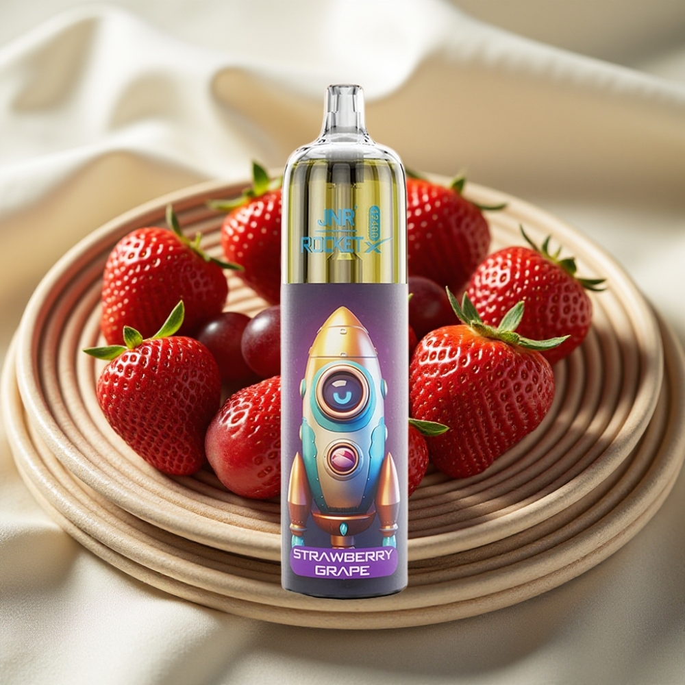 JNR Rocket-X 12400 Puffs Aardbei Druif Disposable Vape met RGB Licht & Luchtstroomregeling