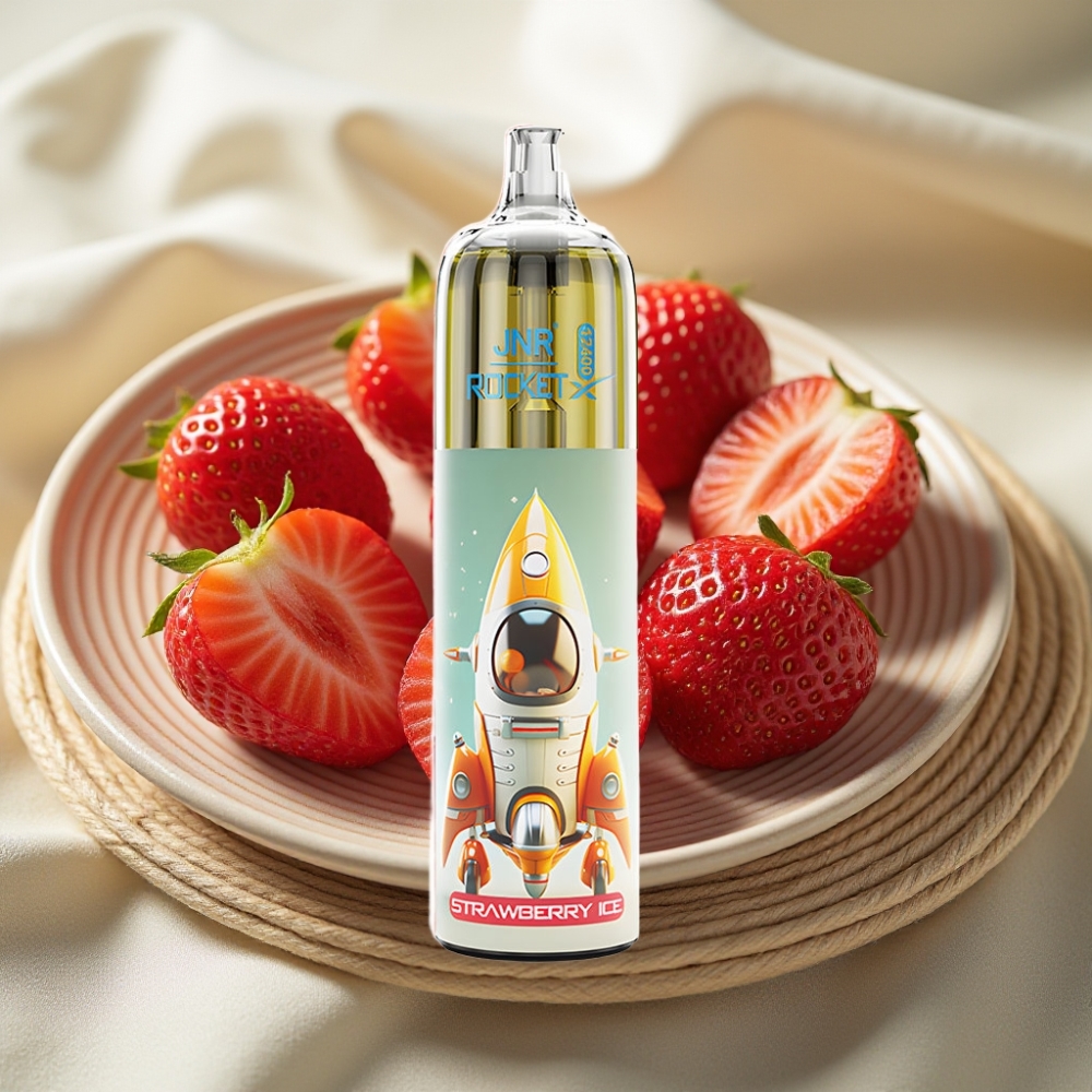 JNR Rocket-X 12400 Puffs Aardbei IJs Disposable Vape met RGB Licht en Type-C Opladen