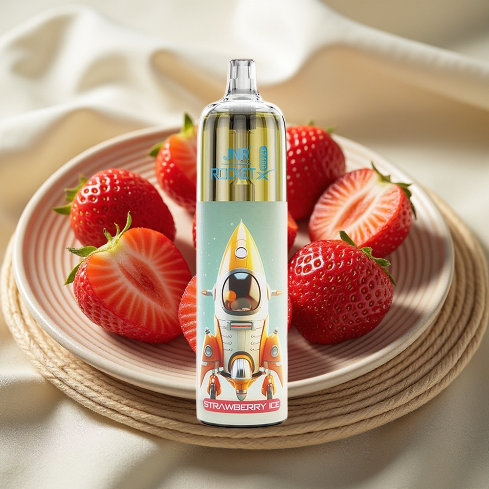 JNR Rocket-X 12400 Puffs Aardbei IJs Disposable Vape met RGB Licht en Type-C Opladen