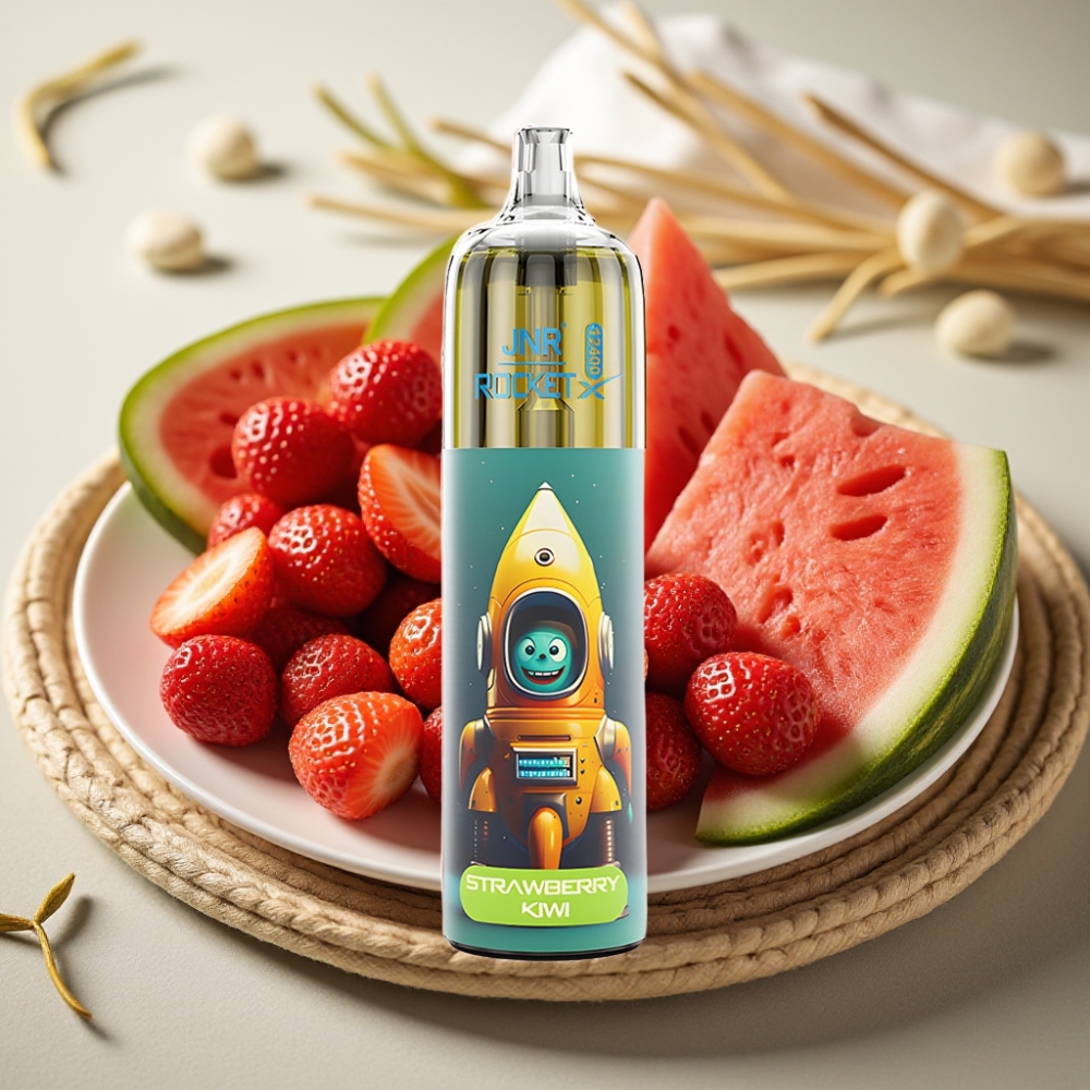 JNR Rocket-X 12400 Puffs Aardbei Watermelon IJs Disposable Vape met RGB verlichting en Type-C opladen