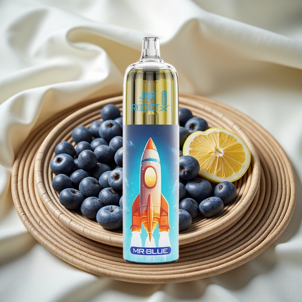 JNR Rocket-X 12400 Puffs Meneer Blauw Met Aanpasbare Luchtstroom & RGB Verlichting